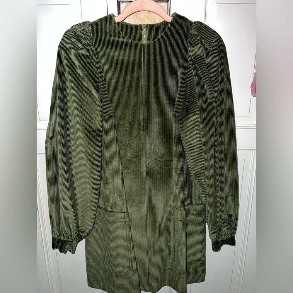 Ted Baker A-Line Cord Mini Dress - Khaki | Size 0 | NWT